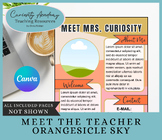 Meet the Teacher - Orangesicle Sky Classroom Decor