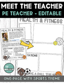 Meet the Teacher - PE - Sports Theme - Back to School - EDITABLE