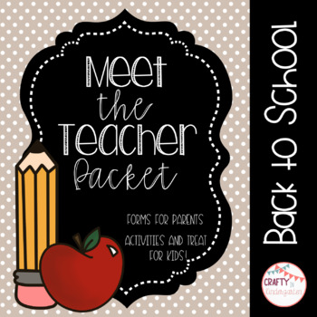 Meet the Teacher Packet - Forms and Activities for Kids! | TPT