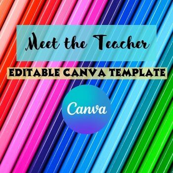 Preview of Meet the Teacher Presentation | Editable Canva Template | Social Media