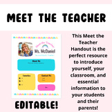 Meet the Teacher Printable