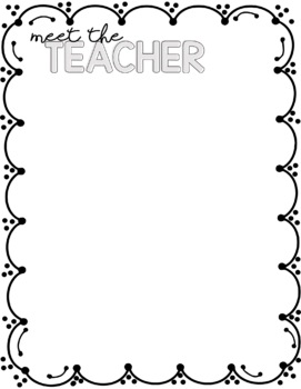 Meet the Teacher Printable *EDITABLE by It Is Elementary My Dear with ...
