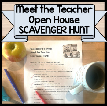 Preview of Meet the Teacher Scavenger Hunt Activity