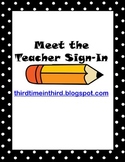 Meet the Teacher Sign In Sheet | Parent Recording for Open House