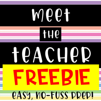 Preview of Meet the Teacher // Sign-In Sheet // Welcome Sign // freebie