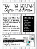 Meet the Teacher Signs and Forms