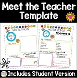 Meet the Teacher & Student- All About Me 