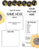 Meet the Teacher/Student Teacher Template