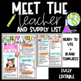 Meet the Teacher + Supply List {School Doodle Theme}