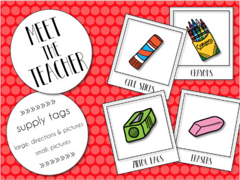 Preview of Meet the Teacher Supply Signs {Editable}