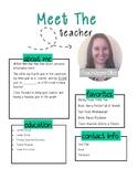 Meet the Teacher Template (Back to School)