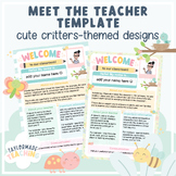 Meet the Teacher Template | Cute Critters Designs