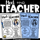 Meet the Teacher Template EDITABLE Printable & Google Slides