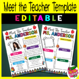Meet the Teacher Template - EDITABLE | Back to school
