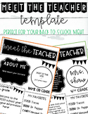 Meet the Teacher | Back to School Night | Editable Template