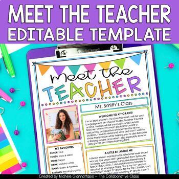 Preview of Meet the Teacher Template Editable | Welcome to Our Class Back to School Letters
