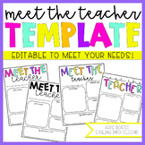 Meet the Teacher Template Editable | Back to School Night 