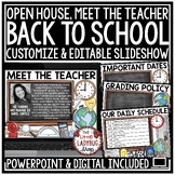 Meet the Teacher Template Editable, Back to School Open Ho