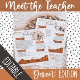 Meet the Teacher Template | Editable | Desert Edition