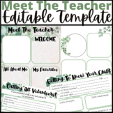 Meet the Teacher Template - Editable - Greenery Theme