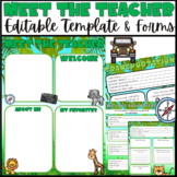 Meet the Teacher Template Editable - Jungle Safari Theme