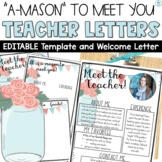 Meet the Teacher Letter Template Editable Open House Ideas