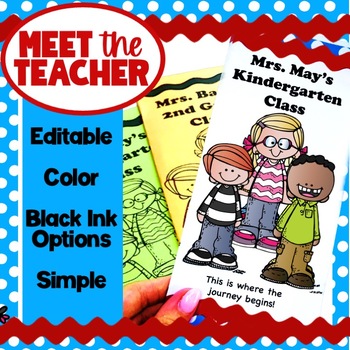 Preview of Meet the Teacher Template Editable Letter Brochure About Back to school night