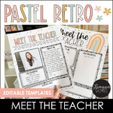 Meet the Teacher Template Editable - Pastel Retro