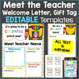 Meet the Teacher Template Editable Print & Digital Back to