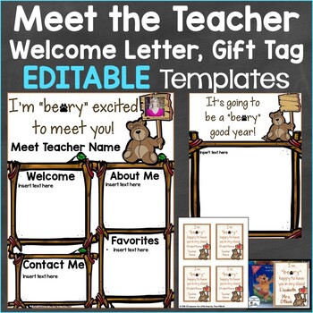 Editable Meet the Teacher & Welcome Letters for Back to School- Print &  Digital