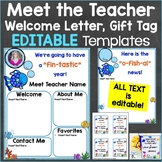 Meet the Teacher Template Editable Print & Digital Ocean F