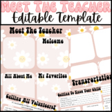 Meet the Teacher Template Editable - Retro Daisy Smiley