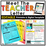 Meet the Teacher Template Editable | Welcome Back To Schoo