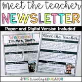 Meet the Teacher Template Editable  - Welcome Back to Scho