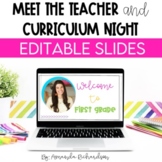 Meet the Teacher Template Editable and Curriculum Night wi