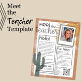 Meet the Teacher Template English and Spanish (BOHO)