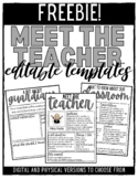 Meet the Teacher Template FREEBIE!