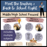 Meet the Teacher Template / Middle School High School / Ba