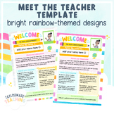 Meet the Teacher Template | Bright Rainbow Designs
