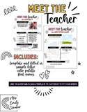 Meet the Teacher Template | Ready to go letter | Customiza