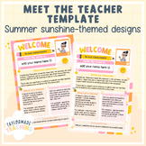 Meet the Teacher Template | Summer Sunshine Designs