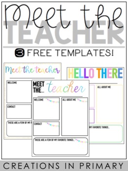 Preview of Meet the Teacher Templates {Editable}