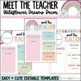 Meet the Teacher Templates | Wildflower Dreams Decor | Editable