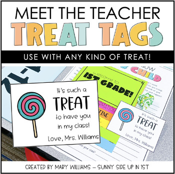 Meet the Teacher Treat Tags Freebie by Sunny Side Up in 1st | TPT