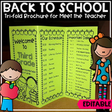 Meet the Teacher Tri-fold Brochure {EDITABLE}