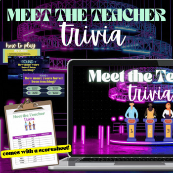 Preview of Meet the Teacher Trivia Game | Back to School Fun Activity | All About Me