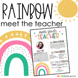 Meet the Teacher Template: Rainbows