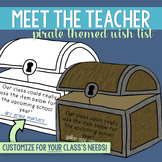 Meet the Teacher Wish List | Open House Pirate Supply Requ