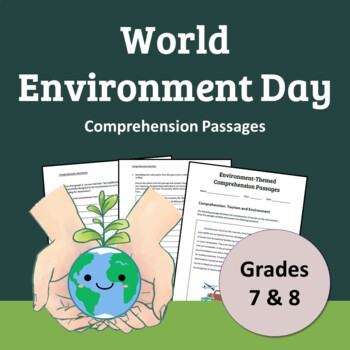 Preview of 100th day of school - World Earth Day Reading Comprehension (Environment)