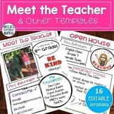 Meet the Teacher and Open House Digital Templates | Editab
